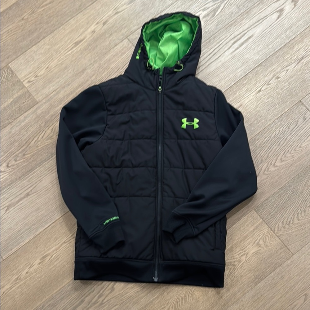 Under Armour Kids Black and Green Jacket